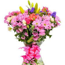 Homeland Florists Pink Mixed Fresh Flowers Delivery Next Day Prime UK, Stunning