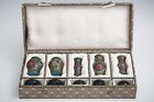 Vintage Chinese Mini Cloisonne Jar & Vase FlowralPatterns and Leafs 2.5" Tall