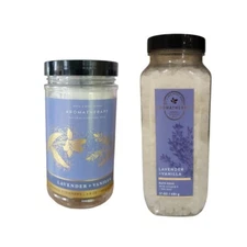2 Bath Body Works Aromatherapy Lavender Vanilla Sleep Luxe Bubble Bath+STEAMERS