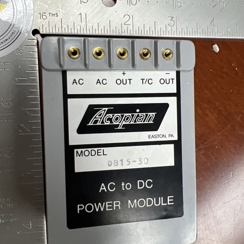 4004-0002-01 DB-15-30 Acopian AC To DC Taken From Heatpulse 610, AG Associates - Picture 3 of 9