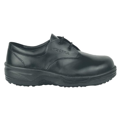 Chaussures De Sécurité COFRA Sivori S1P SRC – Cuir Velours Respirant, Embout Aluminium, Taille 39 Noir