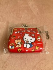 Sanrio Hello Kitty PVC Coin Purse Kiss Lock Small Pouch Rare Japan