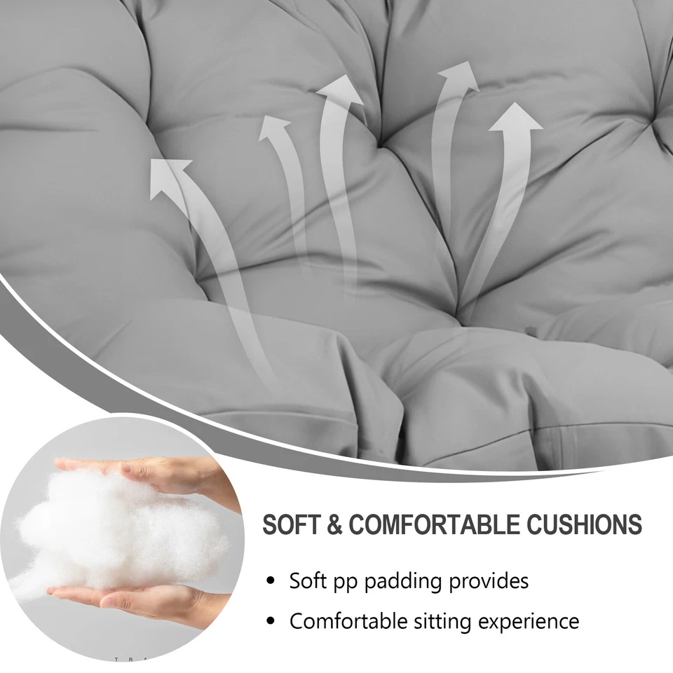 2-местный стул-яйцо подушка подвесная корзина сиденье подушка уличная корзина подушечки для стула - Изображение 4 из 4