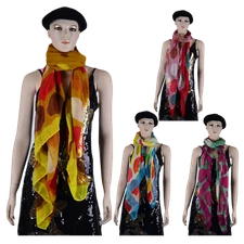 Women circle dot colorful patterned Multicolor fashion Scarf luxurious touch