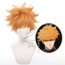 Anime BLUE LOCK Kunigami Rensuke Cosplay Wigs Short Orange Heat Resistant Hair