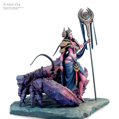 1/24 resin figures model Fantasy Red Sea Crab Lady Unassembled Unpainted - 第 3/7 張圖片