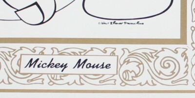 RARE VINTAGE WALT DISNEY PRODUCTIONS MICKEY MOUSE PICTURE 6 1/4