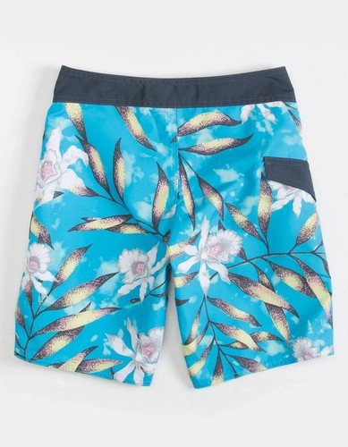 NWT Volcom Boys Blue Tropical Hideout Boardshort Swim Trunks Size 14 (27)! - Picture 2 of 2