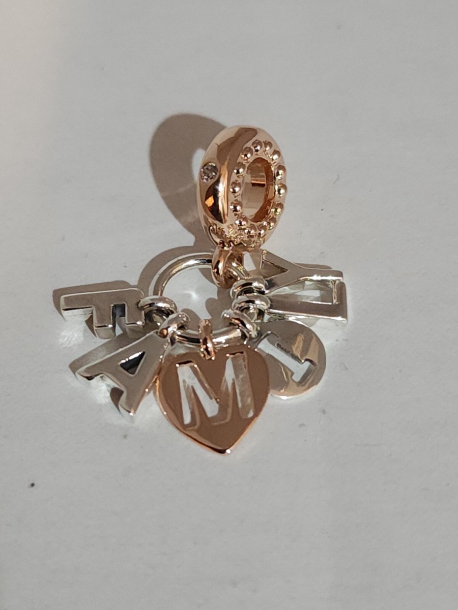 AUTHENTIC PANDORA FAMILY LETTERS DANGLE CHARM #787785CZ | eBay