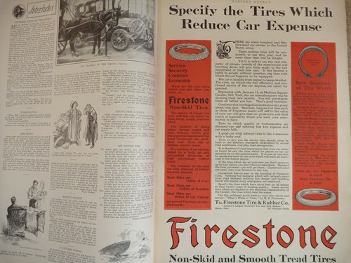 1913 Harper's Weekly Journal Magazine January 11, Automobiles, Color Car Ads, - Picture 8 of 12