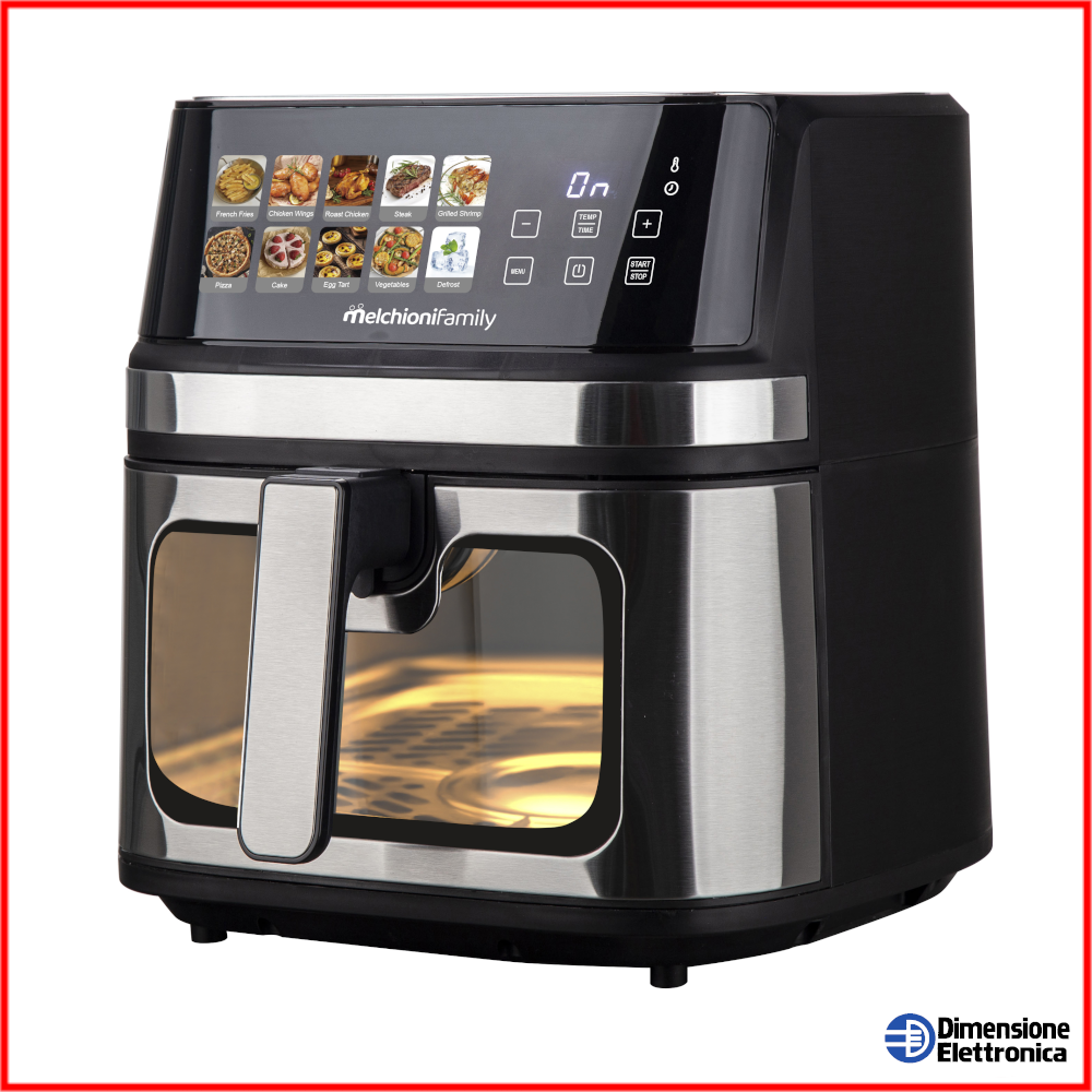 Friggitrice ad Aria 8 Litri Air Fryer Display Melchioni Family Gaia PLUS