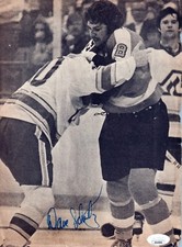 Dave Schultz Early 1980's Vintage Signed Hockey Magazine Page with JSA COA