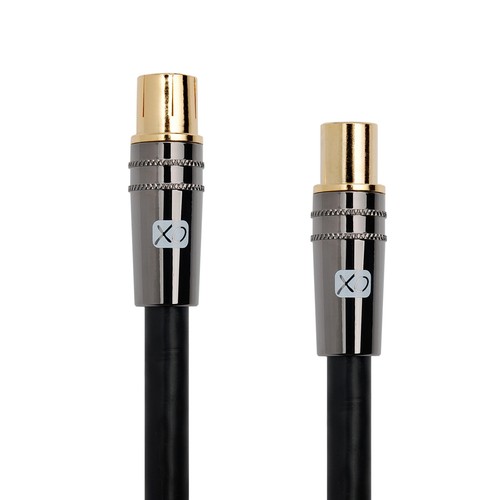 Antena XO Negro Dorado TV Coaxial Digital Extensión Aérea Cable Audio Video, OFC - Imagen 18 de 26