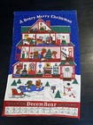 A Beary Merry Christmas Advent Calendar Wall Hanging  Fabric Panel ONLY Vintage