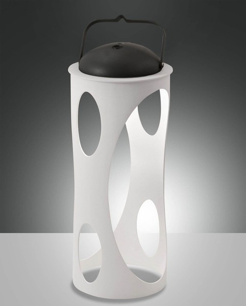 Fabas Luce Led AußEn-Akku-Modul-Leuchte Caddy Ø150Mm 3W Warmweiß IP54 Weiß D-image