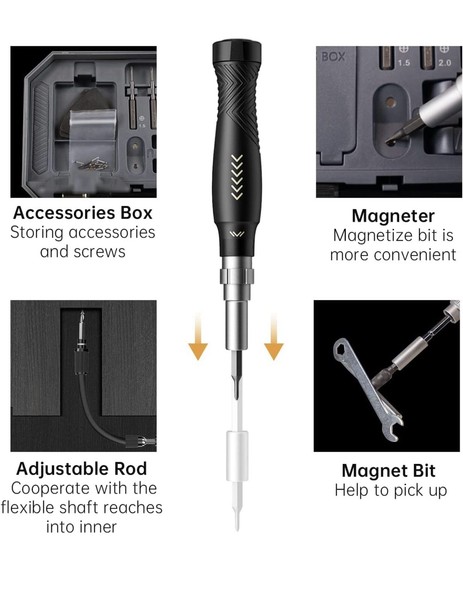 Alternate view of 145p Screwdriver Computer Laptop Smart Watch Fitness Tracker Tool