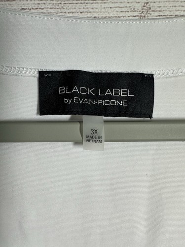 Black Label by Evan Picone weiße ärmellose Tanktop-Bluse Plus 3X - Bild 3 von 4