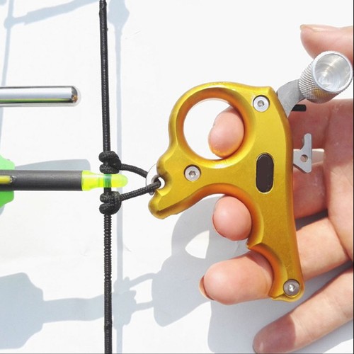 Archery Release Aids 3 Finger Grip Thumb Caliper Trigger For Compound Bow - Picture 11 of 12