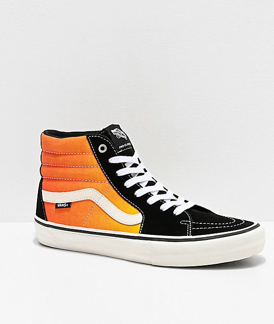 orange vans shoes mens