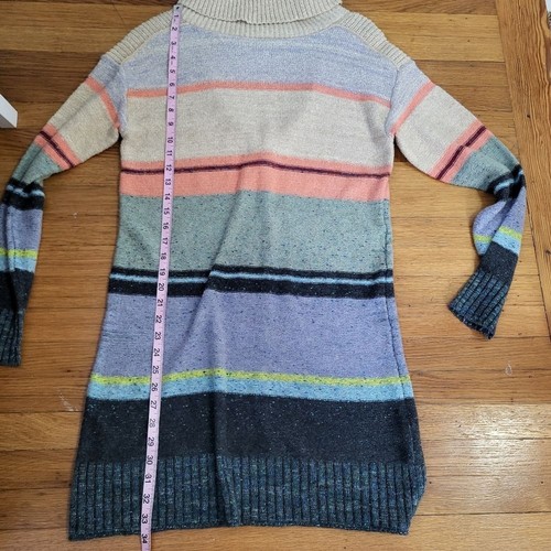 Daily Practice Anthropologie Oversized Striped Turtleneck Sweater Dress Size XS - Picture 9 of 9