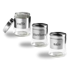 Tris barattoli vetro 3pz con