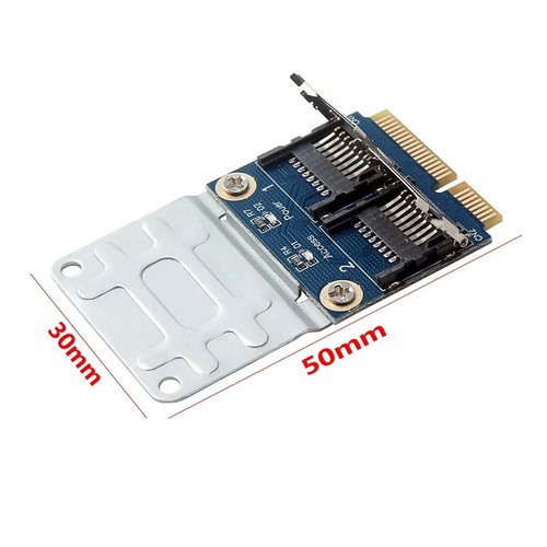 PCI-E PCIE Mini Memory Card Adapter PCI-E to Dual TF SDHC SDXC Reader Converter - Picture 3 of 10