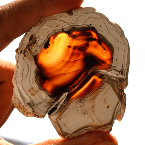 Rebanada de geoda de muestra de losa de cristal pulido de alta calidad de ágata Montana natural 39 g - Imagen 8 de 9