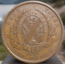 1837 Canada Bank One Penny Token (City Bank) #704