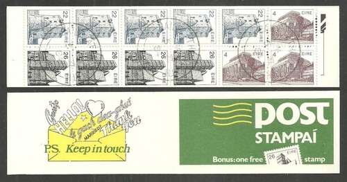 IRELAND 1984 KEEP IN TOUCH ARCHITECTURE UNFOLDED BOOKLET USED CTO.