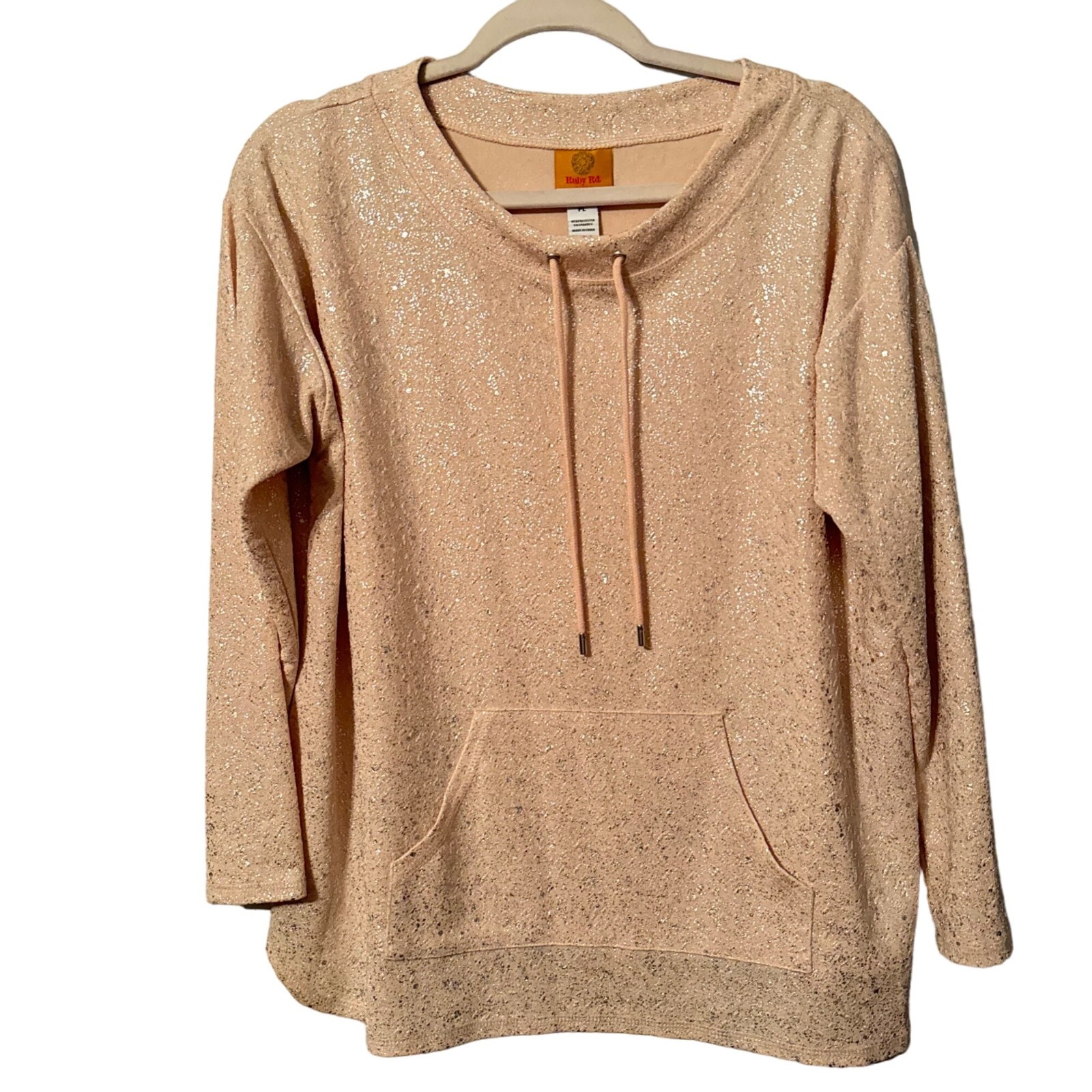 Sparkling Ruby Rd. Pullover Hoodie With Kangaroo … - image 4