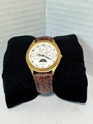 Guess Mens Vintage  1992 Celestial Watch moon phase, month, day, date