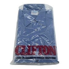 VTG Clifton Blue Uniform Button Up Shirt Long Sleeve Size 16x32 - BRAND NEW