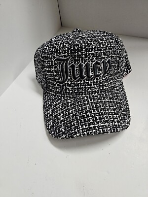 Juicy Couture Black and White Houndstooth Hat Juicy Couture Baseball Caps Hats for Women for sale | eBay main image 4