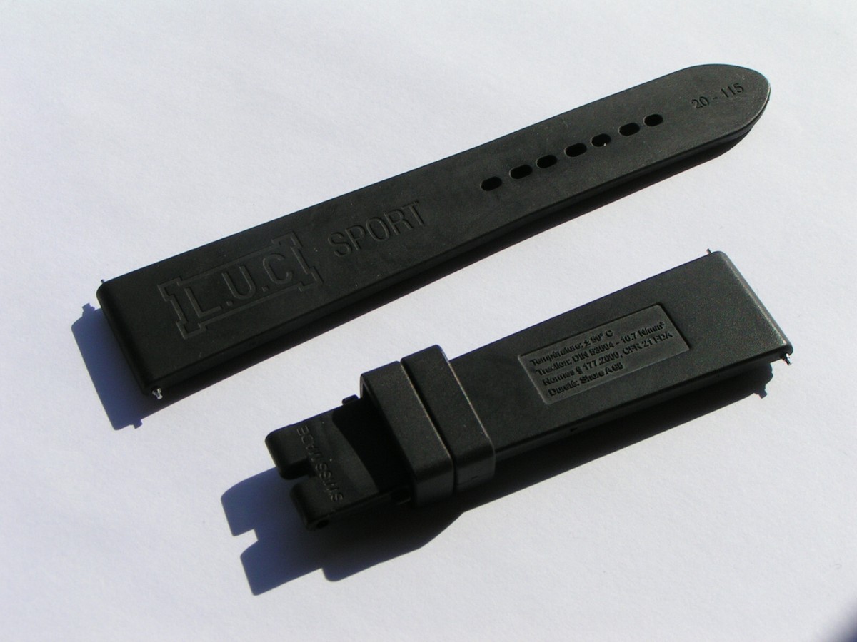 【レア品】 USSA 米国　サッカー協会 ストラップ Rubber Chopard L.U.C. Sport Strap, mat black Vintage Band 20