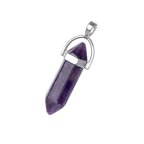 Colgante de chakra hexagonal de 1-10 piezas colgante de cristal de piedra bala para joyería hágalo usted mismo - Imagen 22 de 33