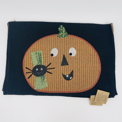 Set of 4 Happy Halloween Placemats Spider Pumpkin 18”x13” - Picture 3 of 7