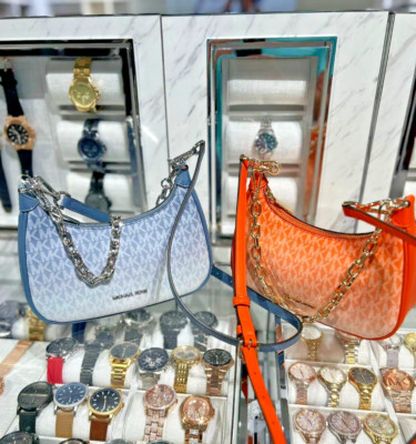 Michael Kors Cora Medium Pouchette Chain Crossbody Shoulder Bag Handbag Purse MK