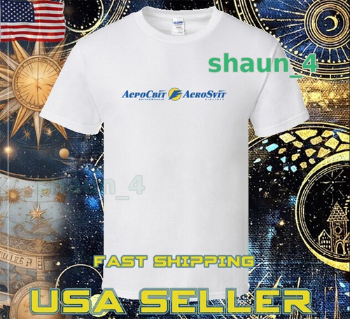 CAMISA NUEVA CAMISETA UNISEX LOGO AEROSVIT AIRLINES DIVERTIDA TALLA S A 5XL - Imagen 2 de 5