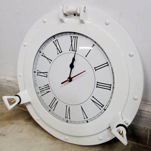 12" Vintage Pirate's Porthole Wall Clock with White Dial Durable Easy Readable - Picture 4 of 7