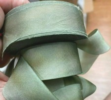 silk ribbon hand dyed 1" on the bias 1yd made in USA willow