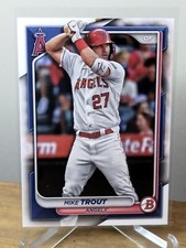 MIKE TROUT 2024 Bowman Baseball Base Paper Card #19 Los Angeles Angels OF