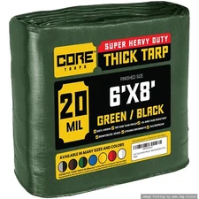 Core Tarps Extreme Heavy Duty 20 Mil Tarp Cover Waterproof UV Resistant Rip