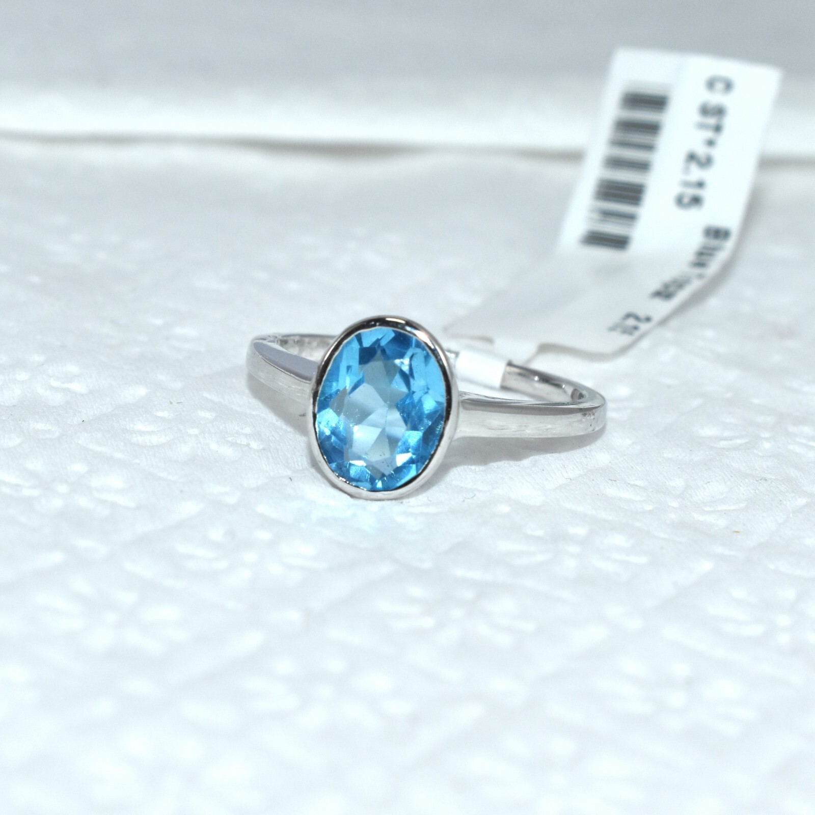 Fine Oval Cut Blue Topaz Gemstone Ring 925 Sterling Silver Ring Handmade Design