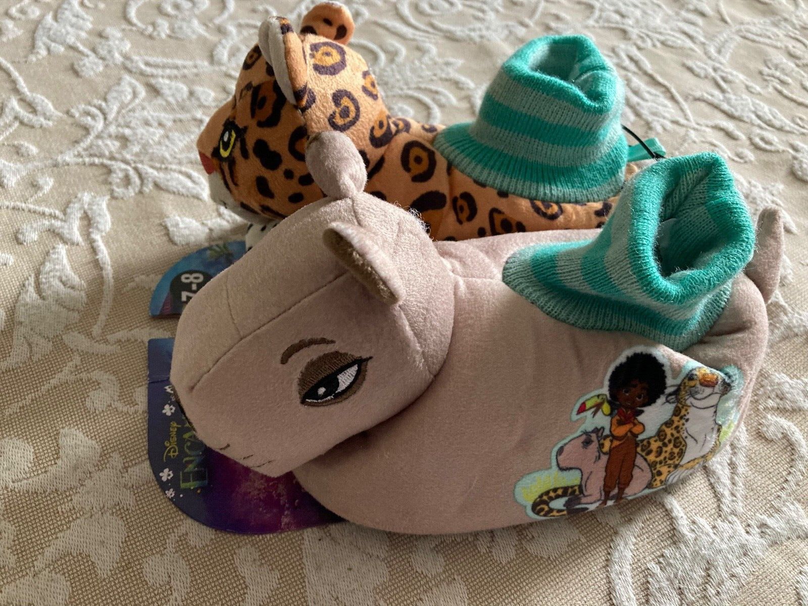 SAOLA Pantofole Disney Encanto bambina suola antiscivolo taglia 7 8. 13 1 NUOVO!