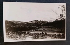 Postcard RPPC Scenic View Unknown River Valley Rocky Bluff Mountain Real Photo