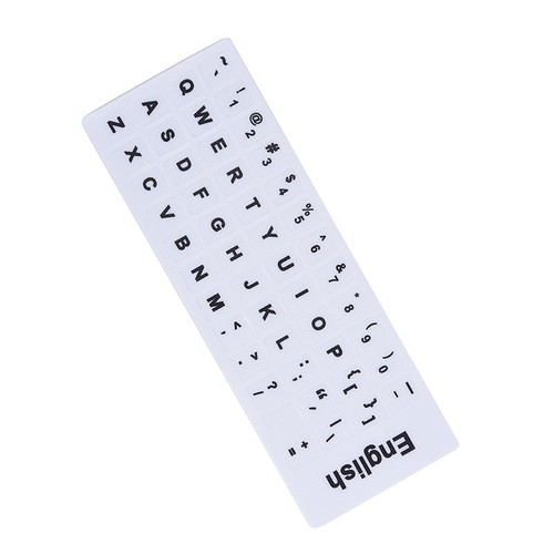 English Keyboard Replacement Stickers White on Black Any PC Computer Laptopdd BA - Photo 9/16