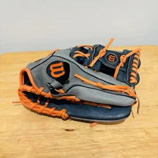 Wilson A450 11 1/2” Baseball Glove - Gray Orange Navy Blue RHT #A04RB171787