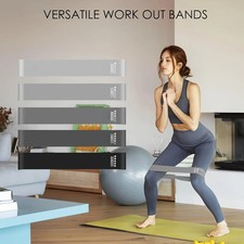 5Pcs Hip Resistance Bands - Black and Gray, Suitable for Arms and Legs, Adjustab
