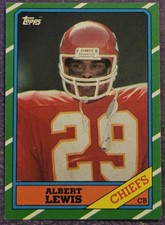 1986 Topps #312 Albert Lewis Rookie Football card Kansas City Chiefs!. rookie card picture