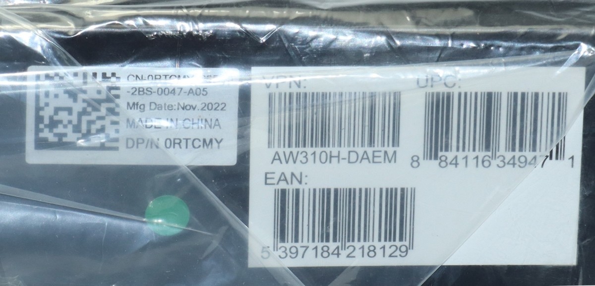 Dell RTCMY Alienware 310H Stereo For XBOX Playstation Switch 7